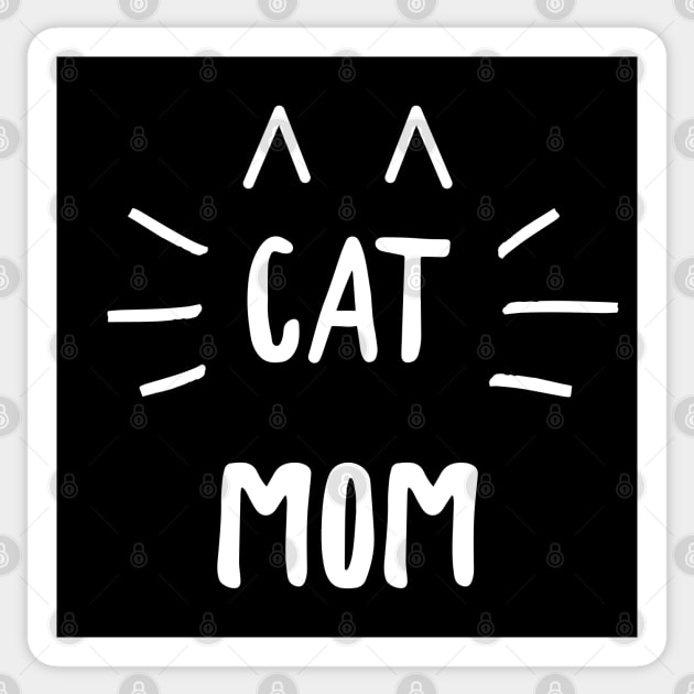 Cat Mom - Cute Kitten and Cat Loving Mother Mum Gift Idea Sticker by PugSwagClothing